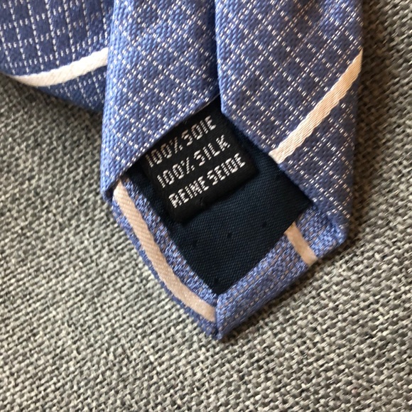 100% Silk Blue White Tie Gallieni Italy - Picture 2 of 4